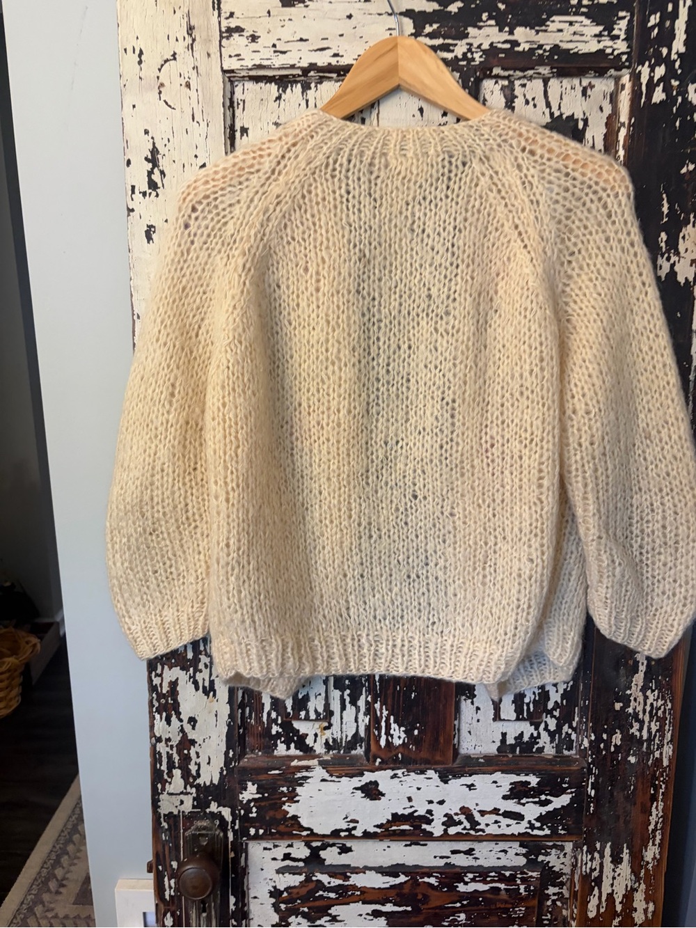Blairmoor Original mohair wool floral Embroidered Open Cardigan Sweater -vintage - Picture 6 of 10